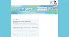 Desktop Screenshot of criticalcarecareers.com