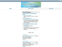 Tablet Screenshot of criticalcarecareers.com